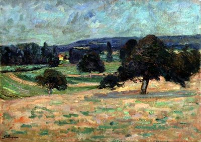 Paisagem na Ile de France, c.1895 (óleo sobre tela) de Jean Baptiste Armand Guillaumin