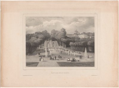 Fonte no Château de Saint-Cloud
Cascade de St. Cloud (título sobre o objecto)
Vistas grandiosas perto de Paris (título da série) de Jean Baptiste Arnout