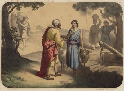 Eliezer Et Rebecca de Jean-Baptiste Auguste Leloir