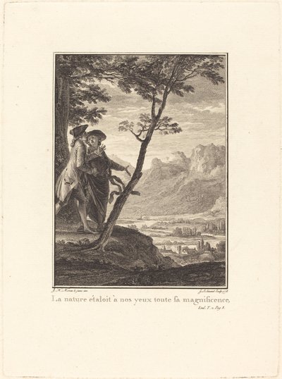 A natureza exibiu diante de nossos olhos toda a sua magnificência de Jean Baptiste Blaise Simonet after Jean Michel Moreau