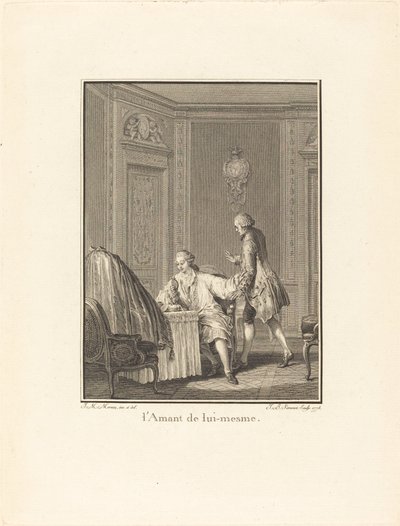 O filho pródigo com os porcos de Jean Baptiste Blaise Simonet after Jean Michel Moreau