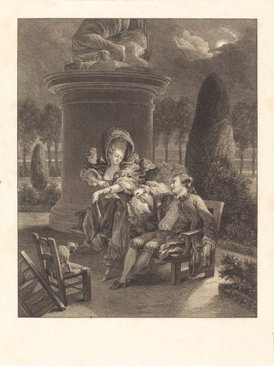 A noite das Tulherias de Jean Baptiste Blaise Simonet after Pierre Antoine Baudouin