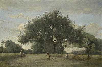 Macieiras em um campo, c.1865 -70 de Jean Baptiste Camille Corot