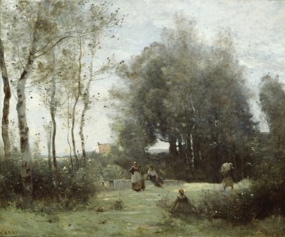 Arleux-Palluel, A Ponte dos Encontros, 187172. de Jean-Baptiste-Camille Corot