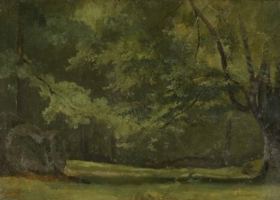 Fontainebleau - na floresta, c. 1823-24 de Jean-Baptiste-Camille Corot