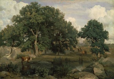Francês: Forêt de Fontainebleau Floresta de Fontainebleau de Jean-Baptiste-Camille Corot