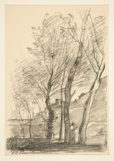 La Lecture sous les arbres (Leitura Sob as Árvores) de Jean-Baptiste-Camille Corot
