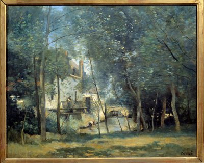 O Moinho em Saint-Nicolas-Lez-Arras Pintura de Camille Corot (1796-1875) 1874 Sol. 0,65x0,81 m Paris, musee d