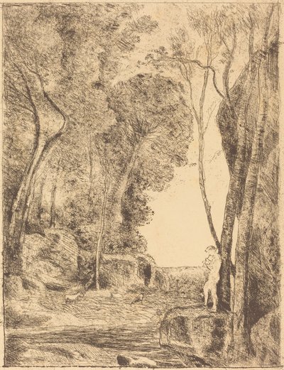 Pastorzinho, 1º Prato (Le Petit Berger) de Jean Baptiste Camille Corot