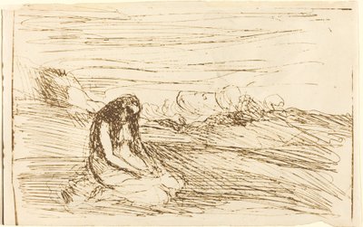 Maria Madalena em Meditação (Madeleine en meditação) de Jean Baptiste Camille Corot