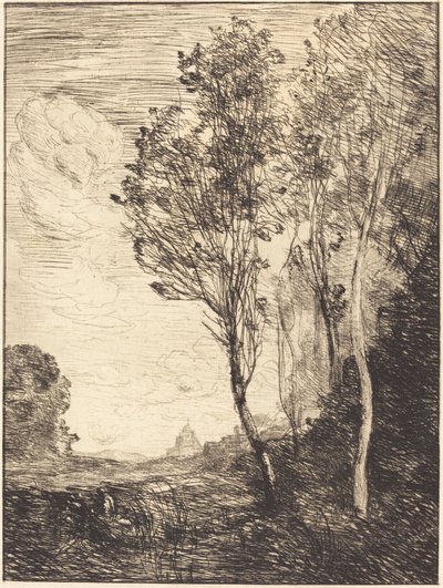 lembrança da Itália de Jean Baptiste Camille Corot