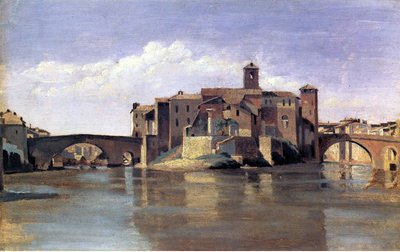 A Ilha de San Bartolomeo de Jean Baptiste Camille Corot