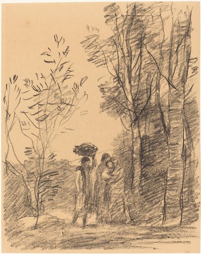 The Meeting in the Woods (La Rencontre du bosquet) de Jean Baptiste Camille Corot