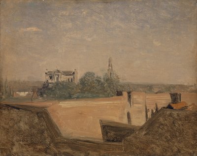 As Muralhas de Arras, 1852 de Jean Baptiste Camille Corot