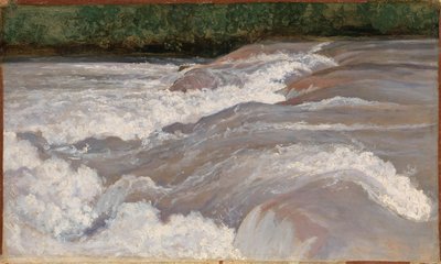 O Velino Acima da Cascata de Terni, 1826. de Jean Baptiste Camille Corot