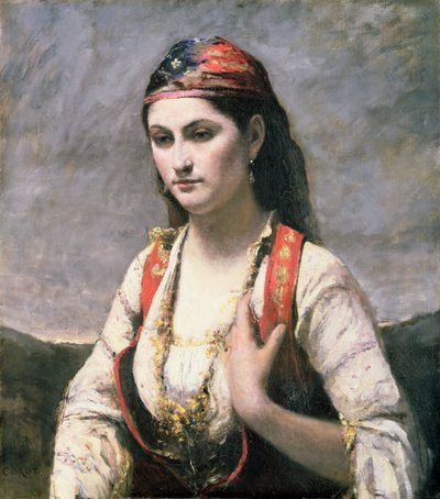 A jovem mulher de Albano, 1872 de Jean Baptiste Camille Corot