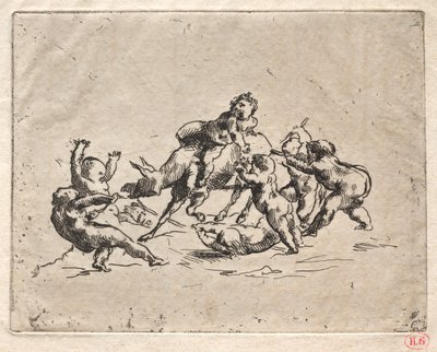 Bacanal com crianças e burro. de Jean Baptiste Carpeaux