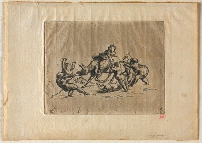 Bacanal com crianças e burro. de Jean Baptiste Carpeaux