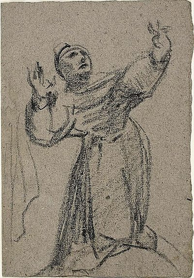 Figura ajoelhada com os braços levantados de Jean Baptiste Carpeaux