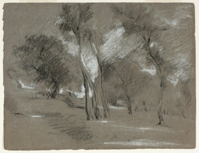 Paisagem com árvores de Jean Baptiste Carpeaux