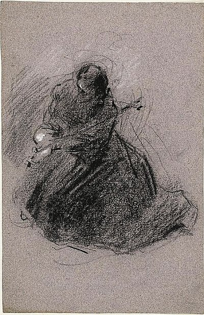 São Francisco (frente); duas figuras (verso) de Jean Baptiste Carpeaux
