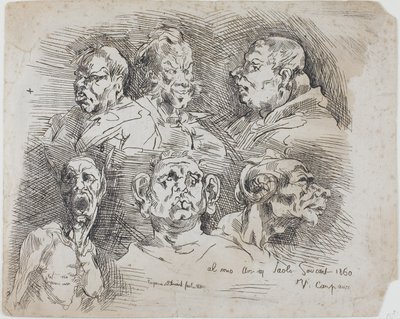 Estudos de Chefes de Jean Baptiste Carpeaux