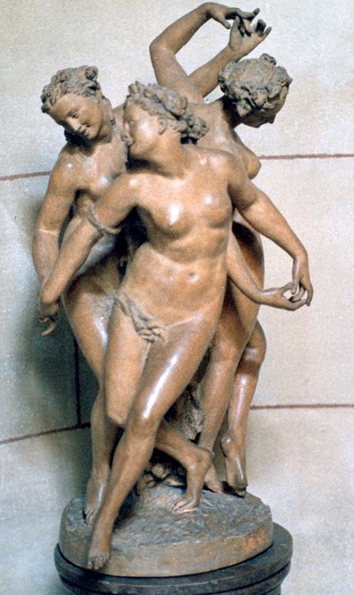 As Três Graças, c1847-1875 de Jean Baptiste Carpeaux