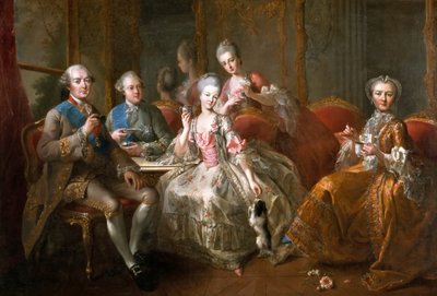 A xícara de chocolate A família Penthièvre de Jean Baptiste Charpentier