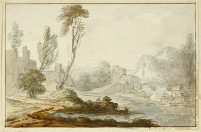Paisagem idílica de Jean Baptiste Claude Chatelain