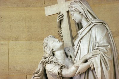 Maria Antonieta (1755-93) realizada pela Religião, 1825 (mármore) (ver também 252688) de Jean Baptiste Cortot