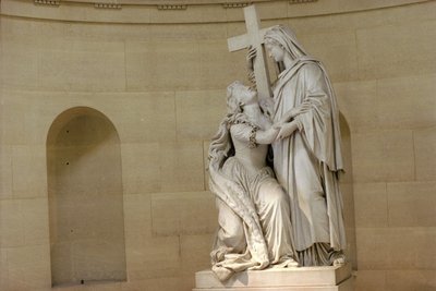 Maria Antonieta (1755-93) realizada pela Religião, 1825 (mármore) (veja também 252689) de Jean Baptiste Cortot