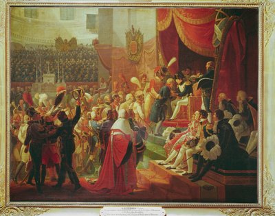 Primeira distribuição da Cruz da Legião de Honra Na igreja Les Invalides ... de Jean Baptiste Debret
