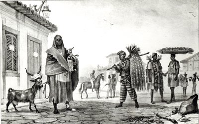 Casa para alugar, cavalo e cabra para venda, de &39;pitoresca e histórica viagem no Brasil&39;, de Jean Baptiste Debret