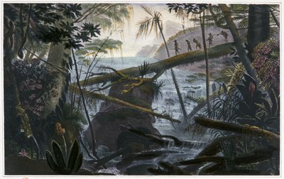 Índios que atravessam o rio Parahiba de Jean Baptiste Debret