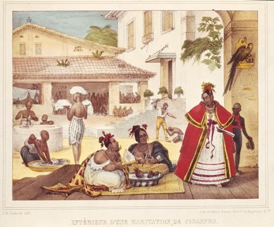Interior da casa de um cigano, Brasil de Jean Baptiste Debret