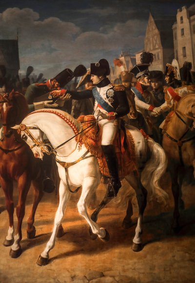 Napoleão entrega a cruz da legião de honra a um soldado russo em Tilsitt 1808 (óleo sobre tela) de Jean Baptiste Debret