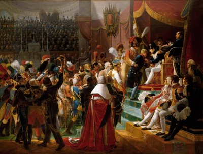 Primeira distribuição de condecorações da Legião de Honra na igreja dos Inválidos, 14 de julho de 1804 de Jean Baptiste Debret