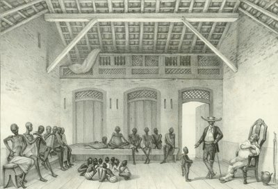 Loja para a venda de escravos, 1835. de Jean Baptiste Debret