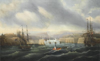 O cerco de Sebastopol, ca 1856-1857 de Jean Baptiste Durand Brager