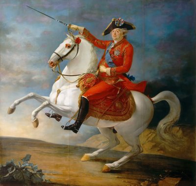 Retrato equestre do rei Luís XVI 1754-1793 de Jean Baptiste Francois Carteaux