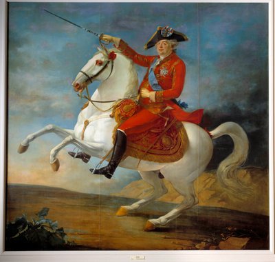Retrato equestre de Luís XVI (1754 - 1793). Pintura de Jean Francois Carteaux (1751-1813) de Jean Baptiste Francois Carteaux