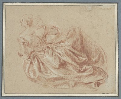 Senhora sentada no chão de Jean Baptiste François Pater
