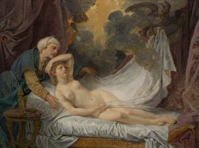 Aegina Visitado por Júpiter, ca. 1767-69. de Jean Baptiste Greuze