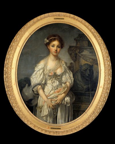 La juche cassee Pintura de Jean Baptiste Greuze (1725-1805) Sol do século XVIII. 1,08x0,86 m. de Jean Baptiste Greuze