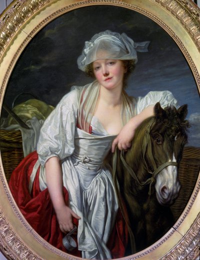 Pintura La laitiere de Jean-Baptiste (Jean Baptiste) Greuze (1725-1805) 1780 Sol. 106x86 cm Paris, Musee du Louvre de Jean Baptiste Greuze