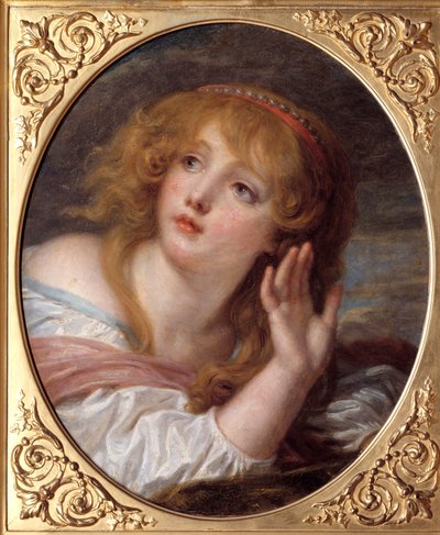 La Surpresa Pintura de Jean Baptiste Greuze (1725-1805) Sol do século XVIII. 0,47x0,38 m Chantilly, Musee Conde de Jean Baptiste Greuze