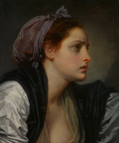 Chefe de Estudo de uma Mulher, ca. 1780 de Jean Baptiste Greuze