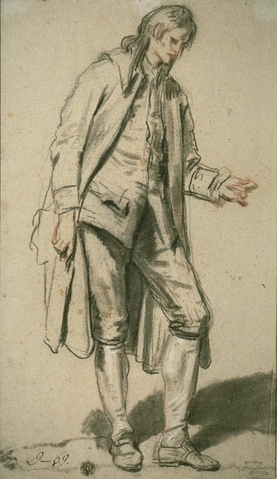 Estudo de um noivo de Jean-Baptiste Greuze