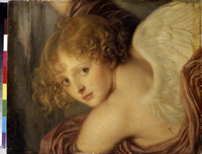 ""Tete de cupidon"" (Cabeça de Cupido) Pintura de Jean Baptiste Greuze (1725-1805) 1786 Museu Hermitage São Petersburgo de Jean Baptiste Greuze