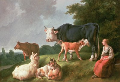 Cena pastoral de Jean Baptiste Huet